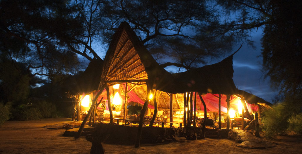 Elephant Watch Camp Kenya Exterior Nighttime
