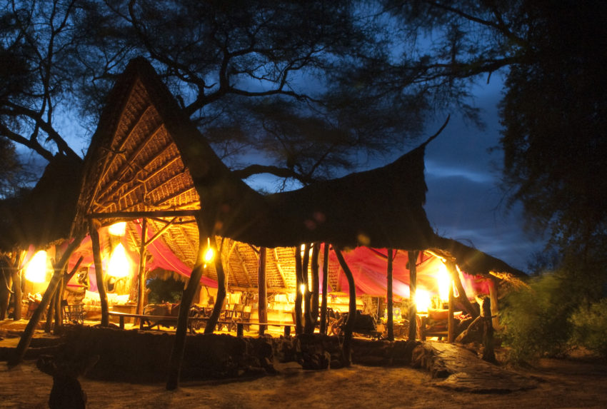 Elephant Watch Camp Kenya Exterior Nighttime