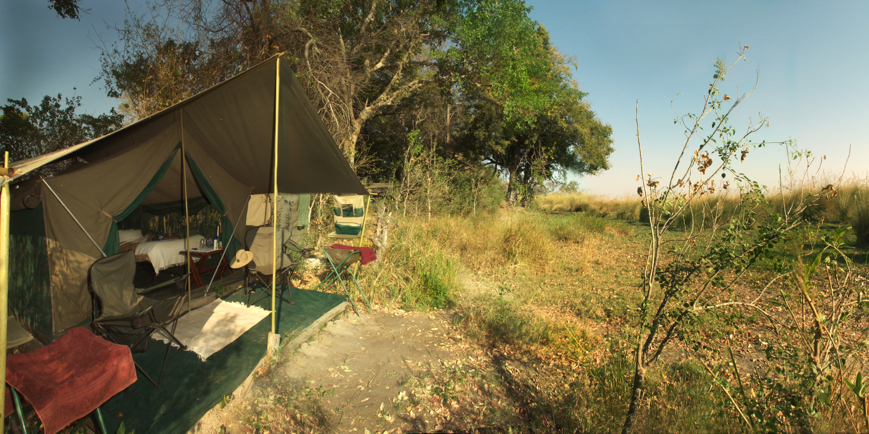 Footsteps across the Delta Botswana Tent