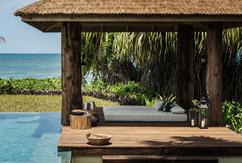 Seychelles-Desroches-Island-Pool-Bed-Resort-