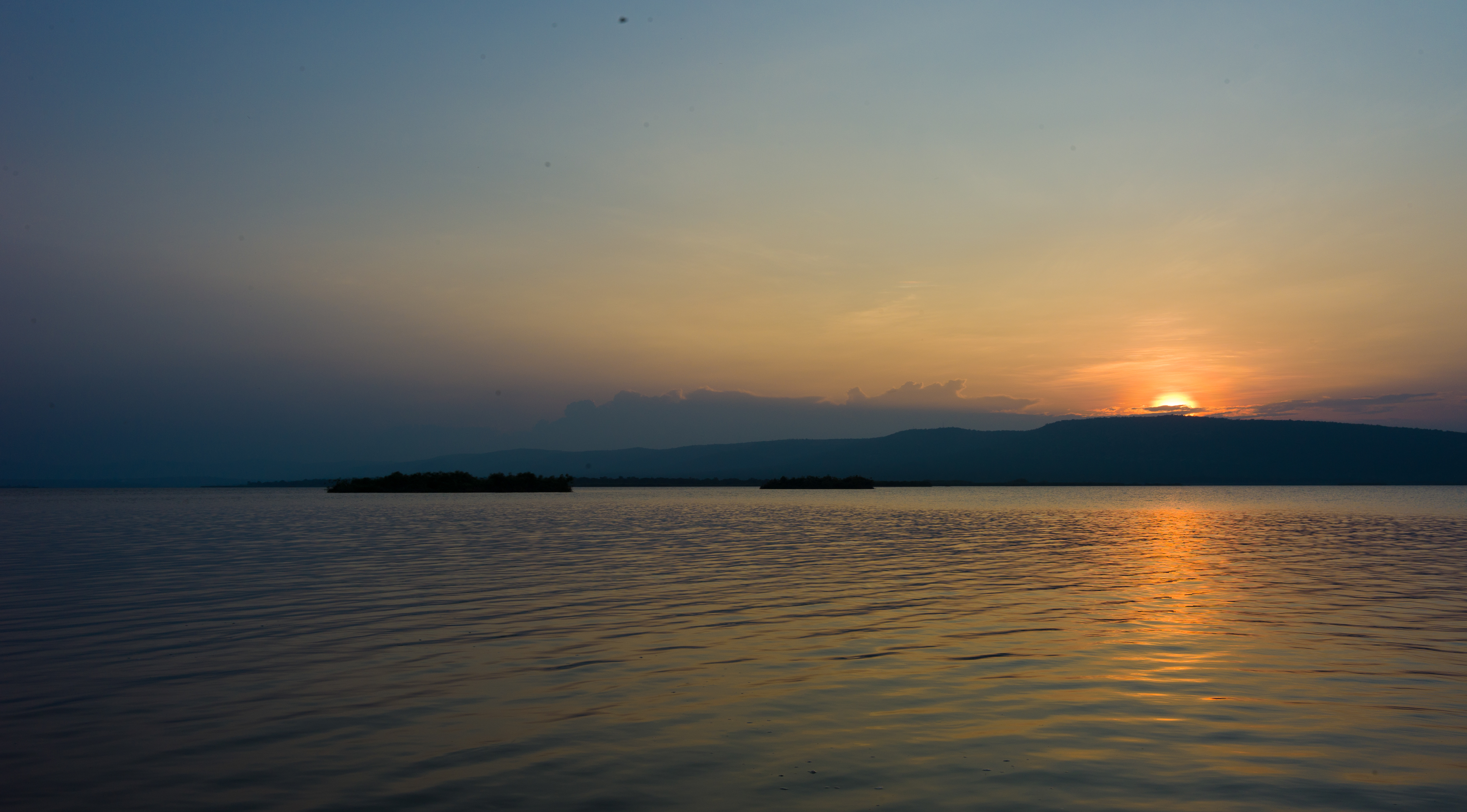Sunset over an Akagera lake