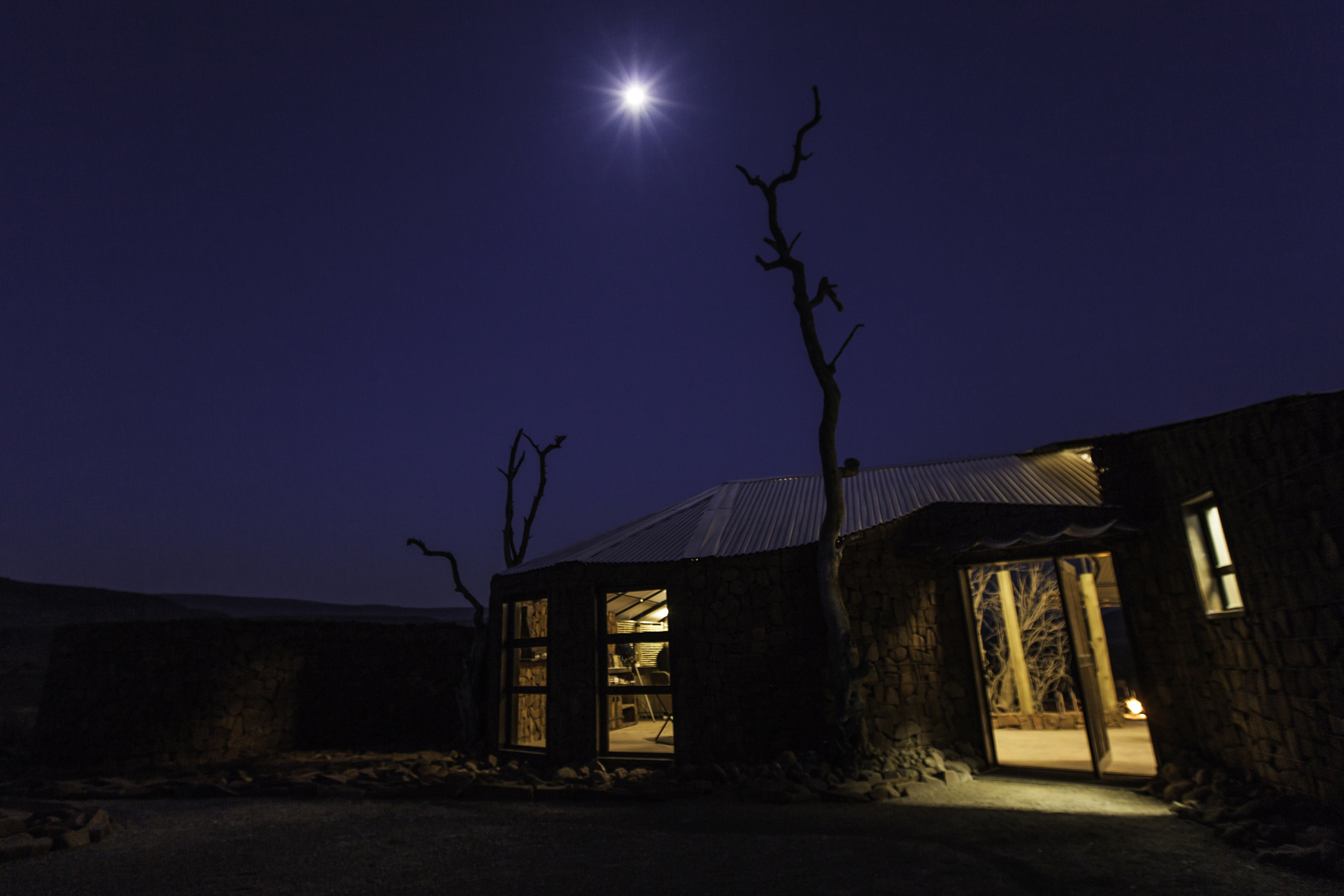 Etemdeka Mountain Camp Namibia Exterior Night