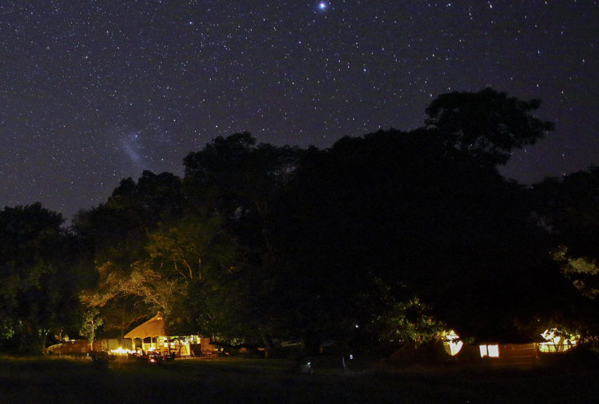 Zambia-Luwi-Camp-Exterior-Night