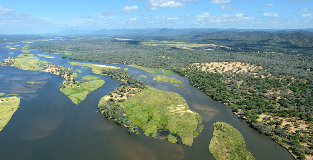 Old Mondoro Bush Camp Zambia Aerial