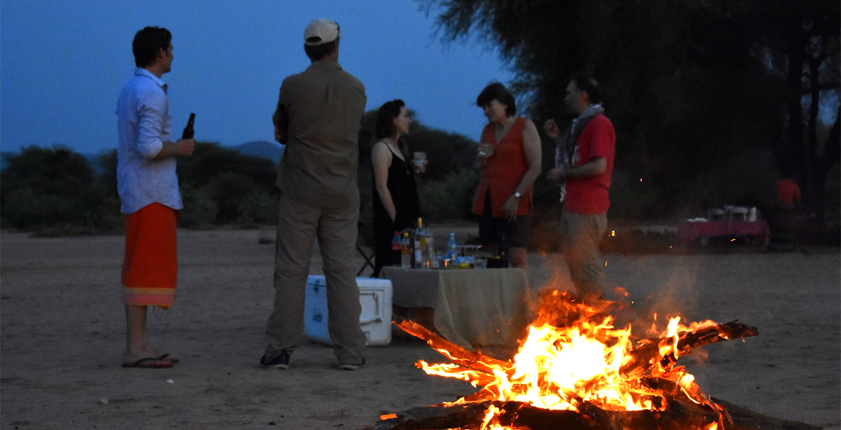 Hamar Camp in evening