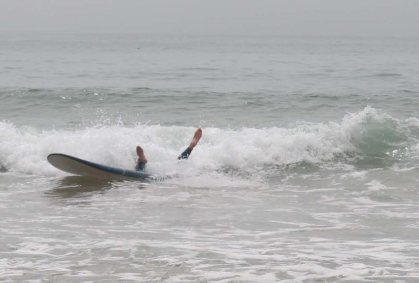 Sally Kirby Surfing