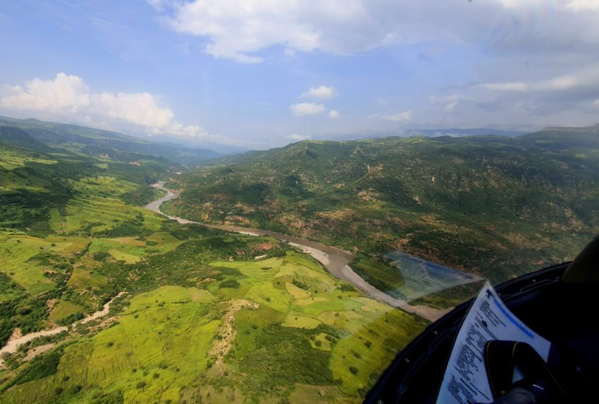 flying towards blue nile