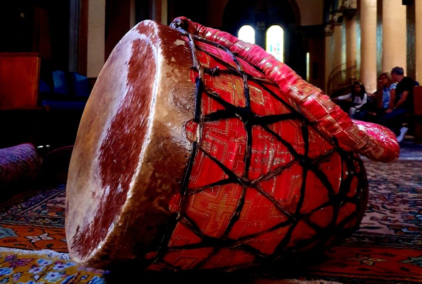 priest drum in holy trinity church addis