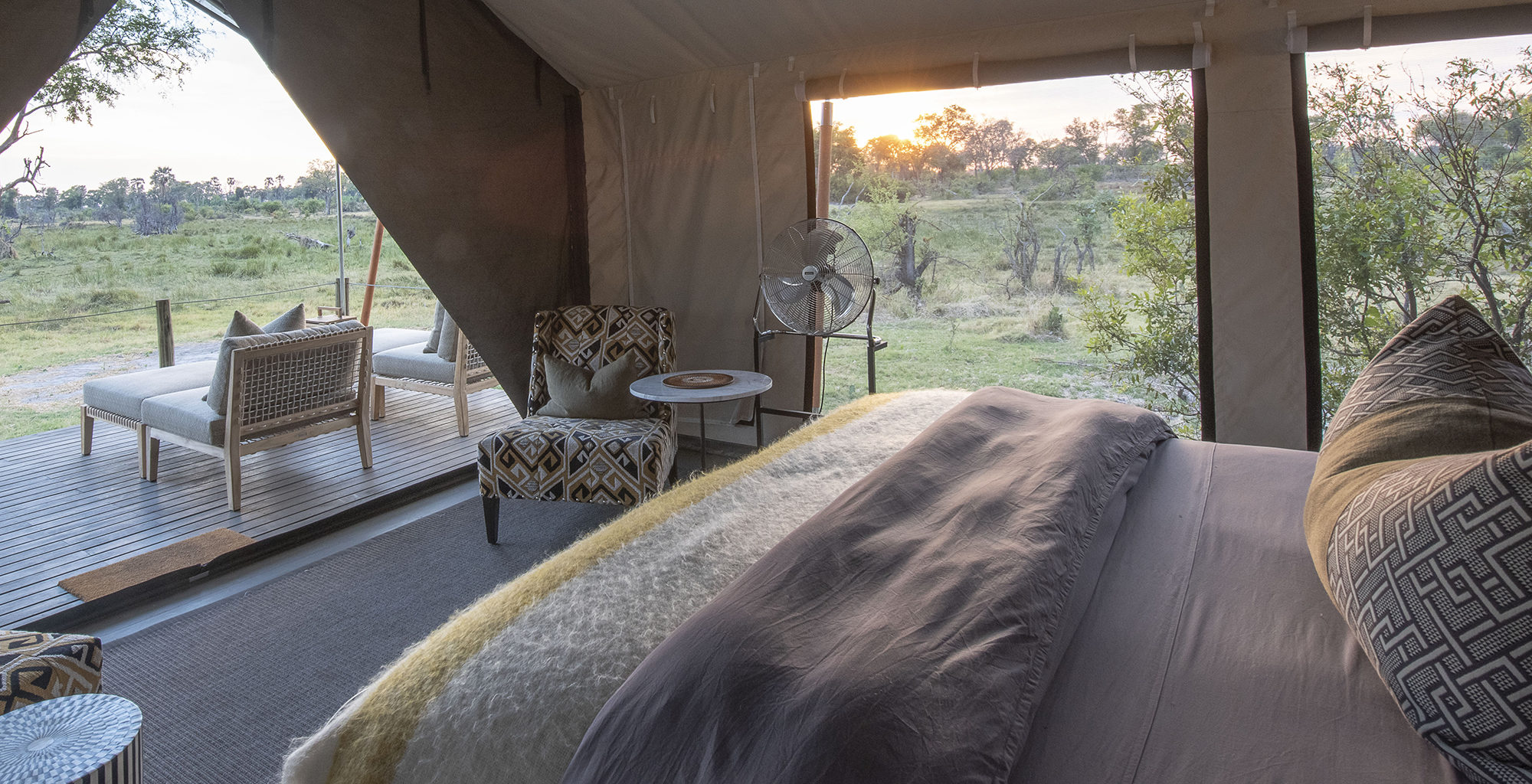 Botswana-Gomoti-Plains-Private-Camp-Bedroom-View